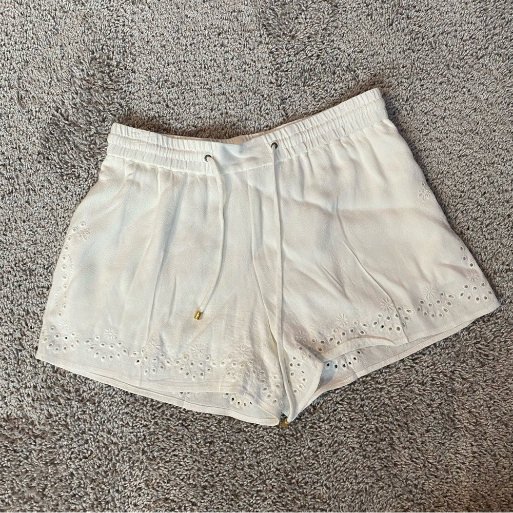 Ella Moss Ivory Shorts with Eyelets Size S